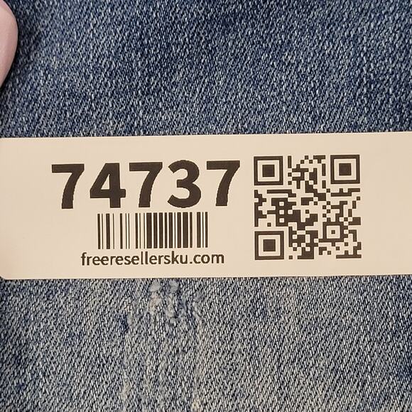 Vintage Y2K Flared Jeans Womens 3/4 28x32 Blue - Picture 8 of 16